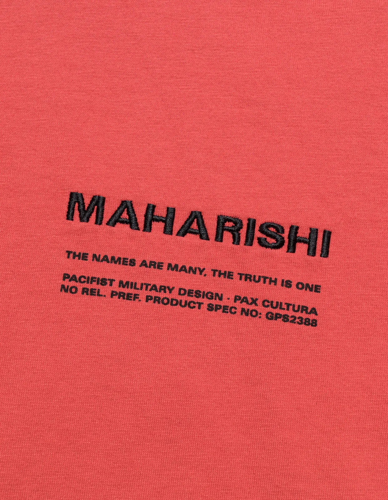 1388 Maharishi Pax Cultura T-Shirt Light Lama Red