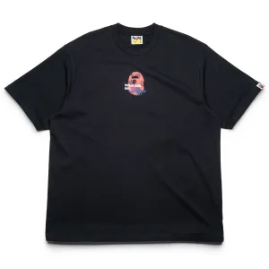 A Bathing Ape Floral Solid Camo Medium Ape Head Tee - Black