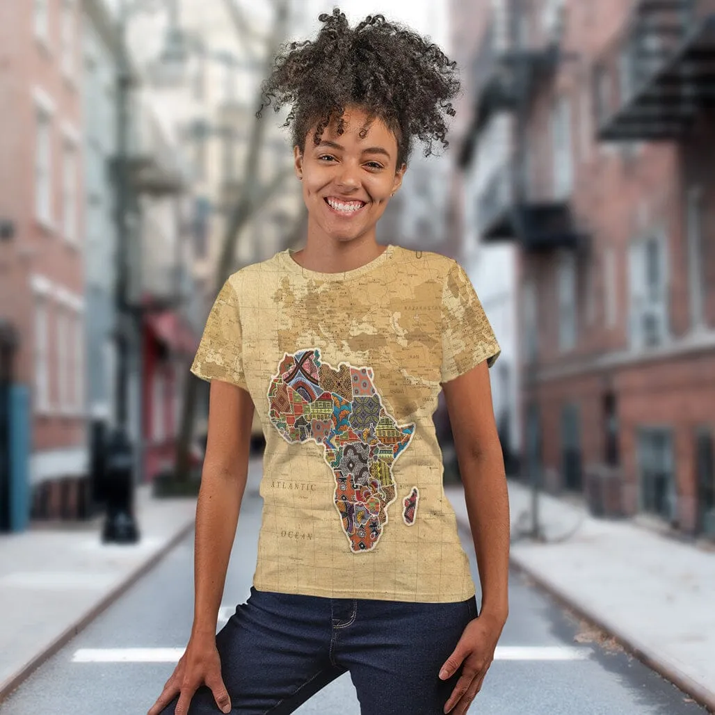 Africa On World Map T-Shirt