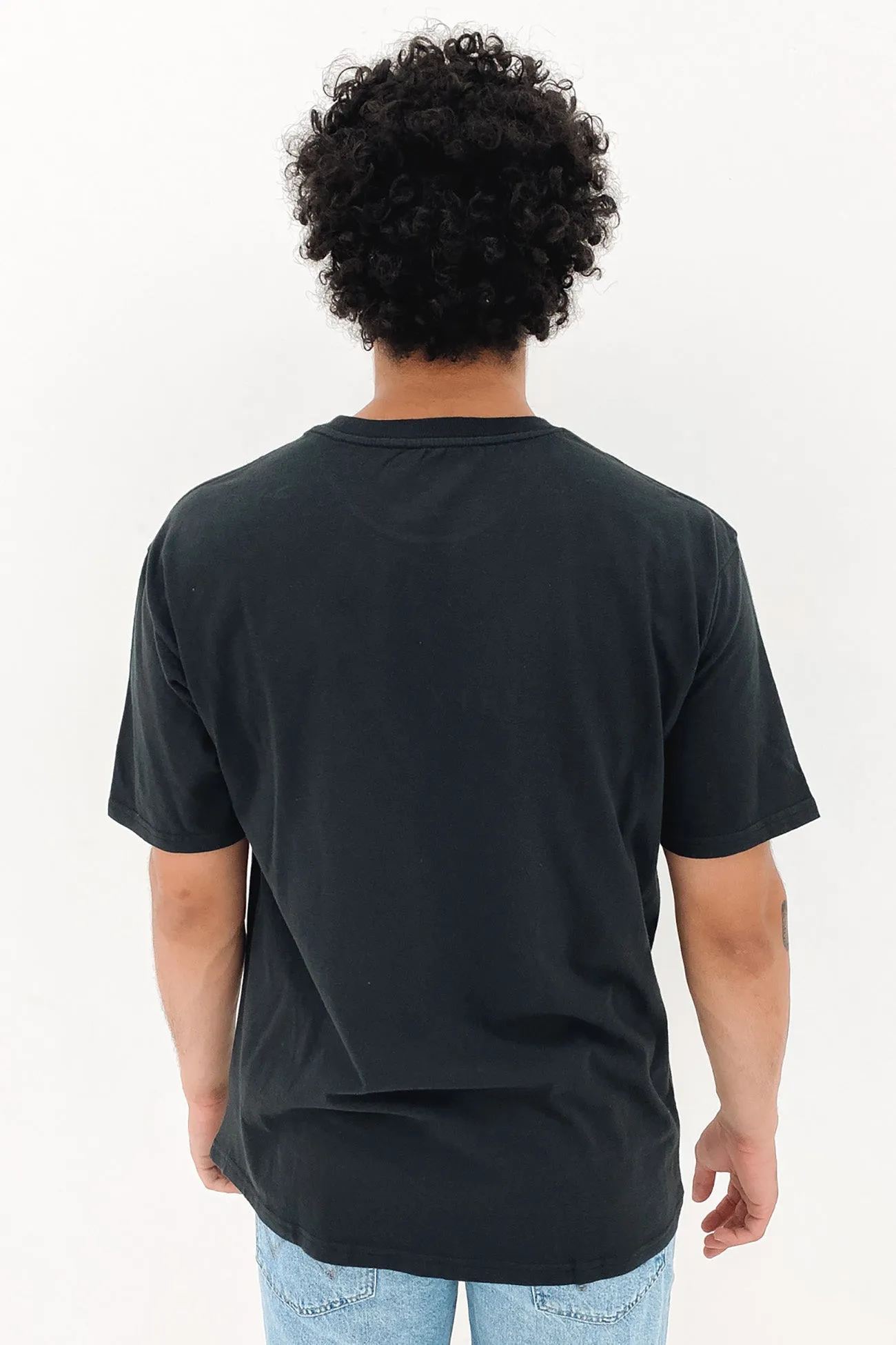 Alpha Line Short Sleeve Relaxed Tee Black Garment Dye