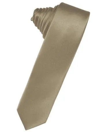 Apricot Luxury Satin Skinny Necktie