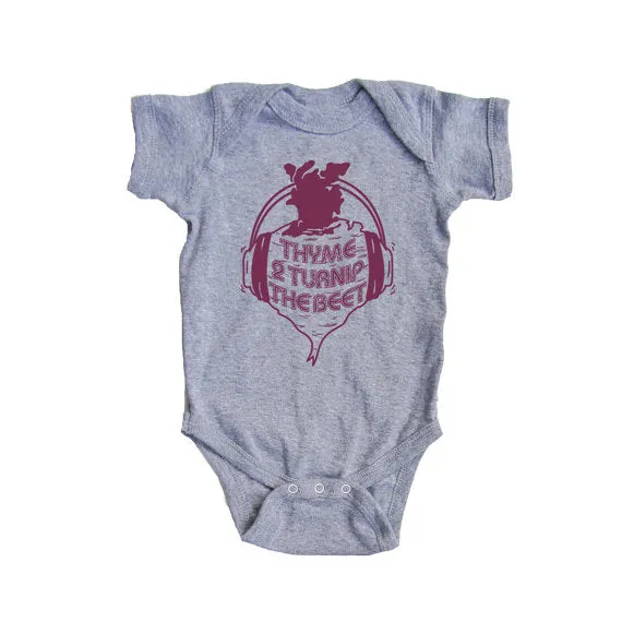 Bad Pickle Tees - Thyme To Turnip The Beet Onesie | Gray