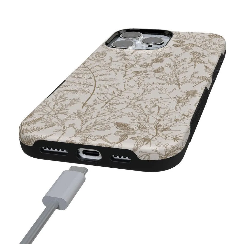 Beige Garden | Neutral Floral Case