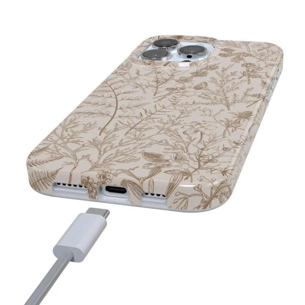 Beige Garden | Neutral Floral Case