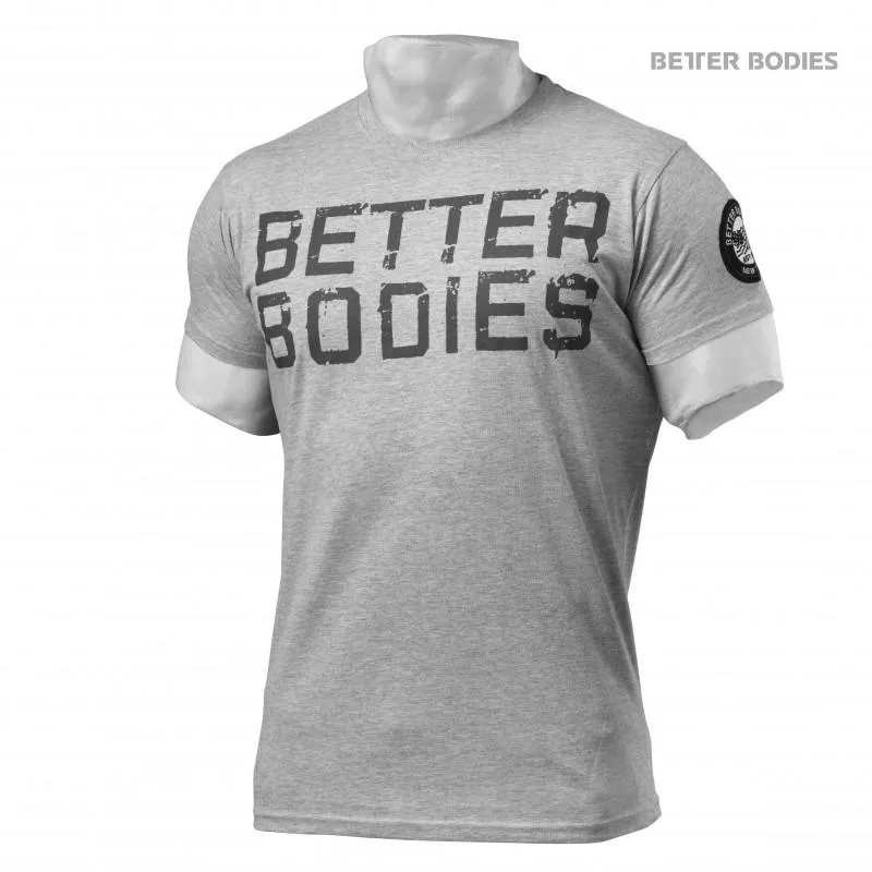 Better Bodies Basic Logo Tee - Greymelange