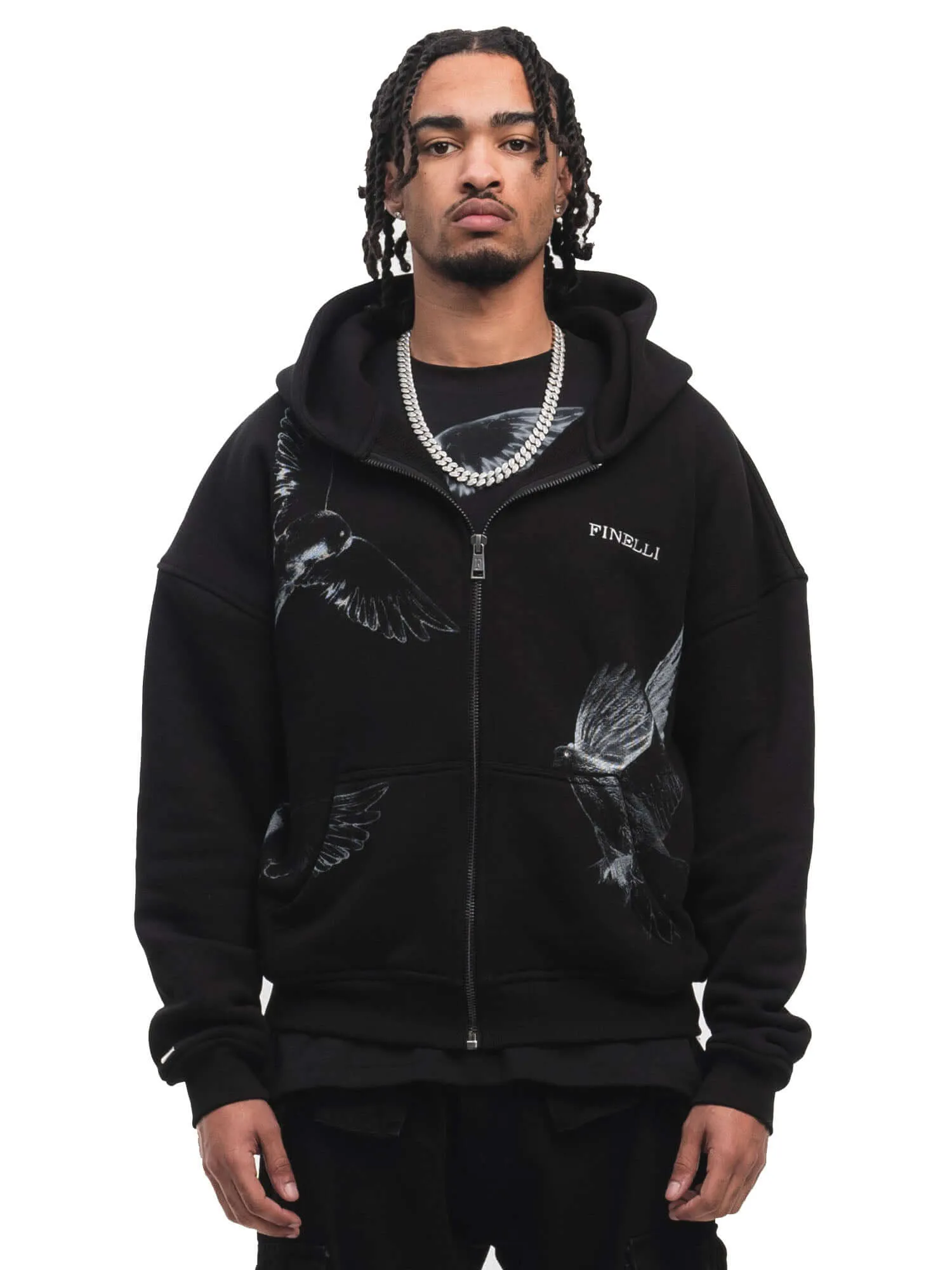 Birds Zipper Hoodie