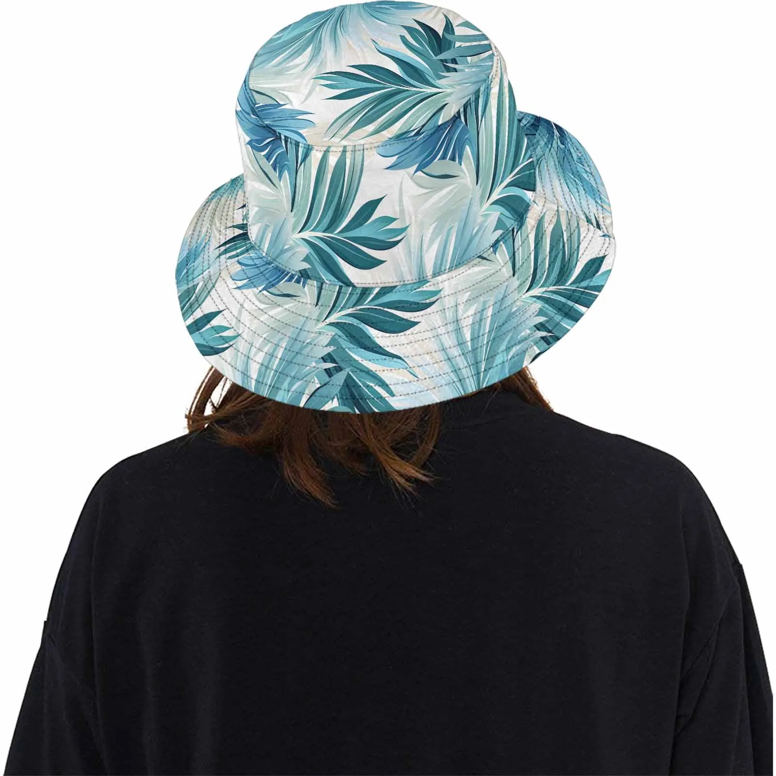 Blue Palms  Unisex Summer Single-Layer Bucket Hat