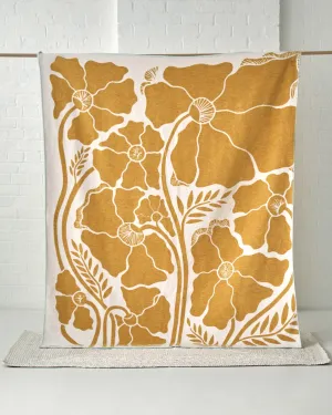 Cloud Cotton Blanket: Yellow Flowers