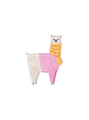 Cosy Alpaca Patch (Pink)