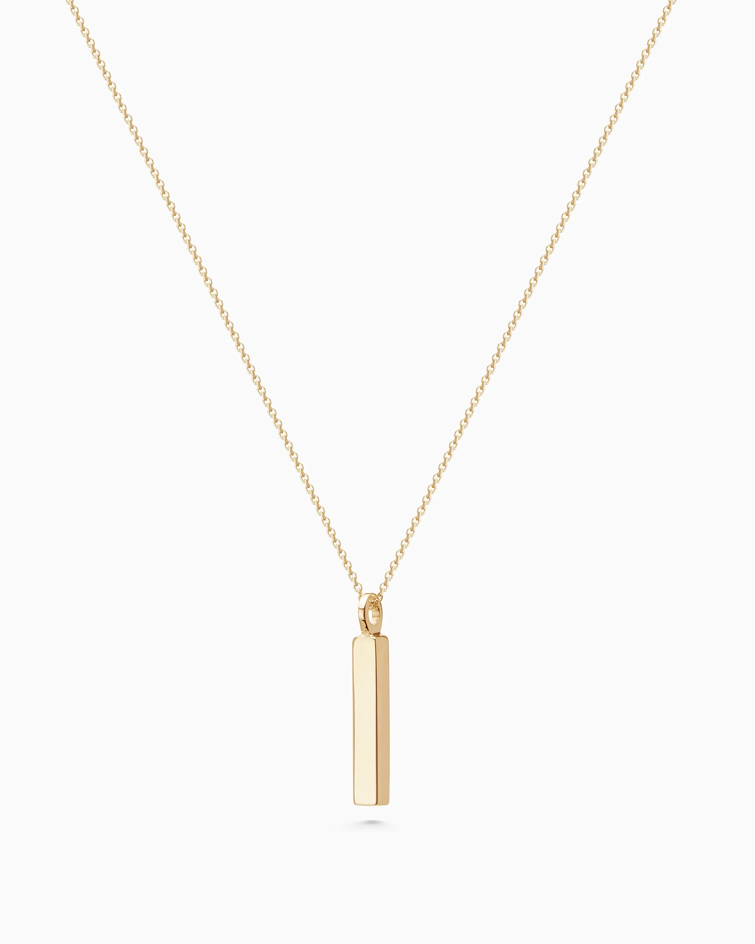 Custom Square Drop Pendant | Yellow Gold