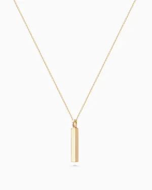 Custom Square Drop Pendant | Yellow Gold