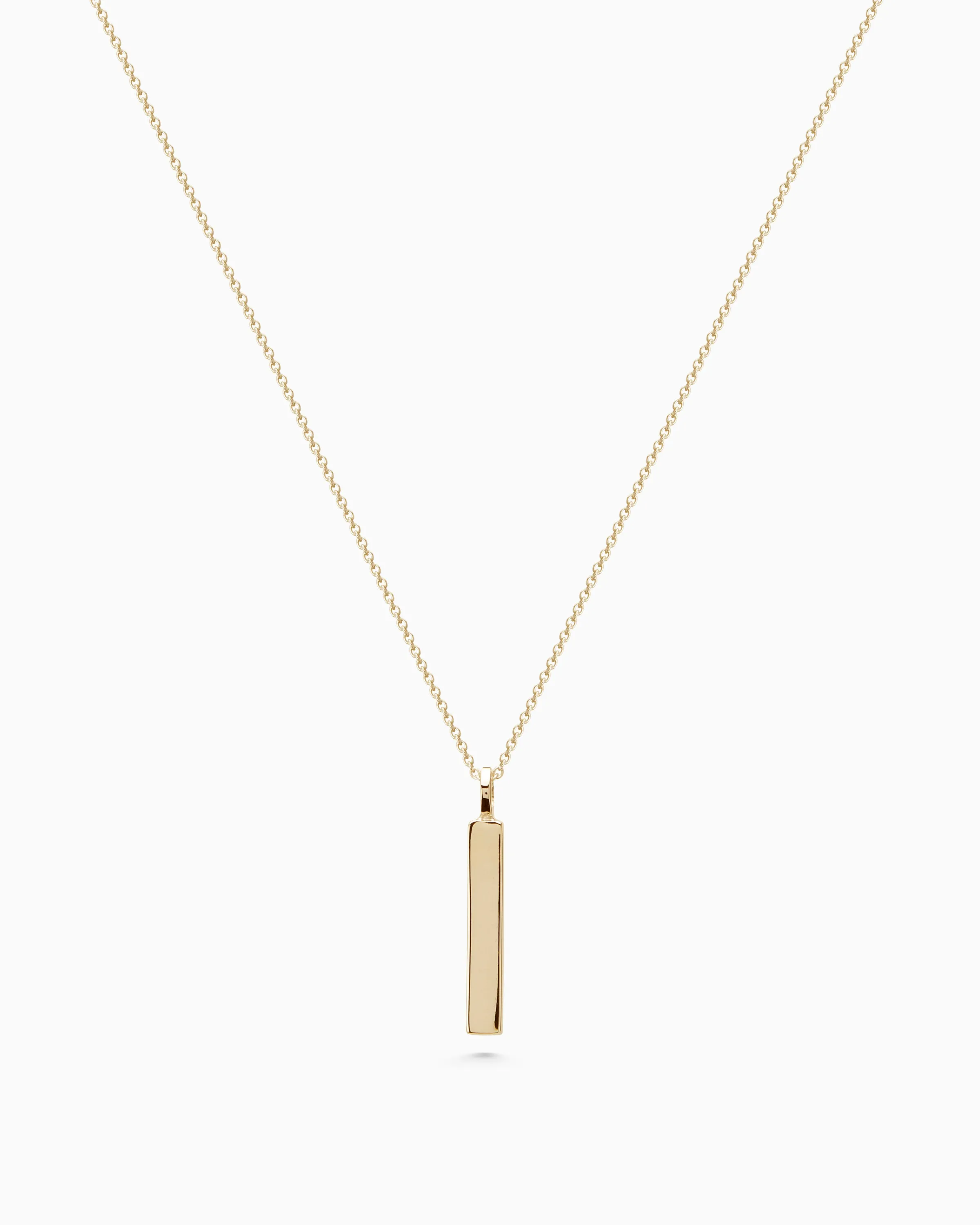 Custom Square Drop Pendant | Yellow Gold