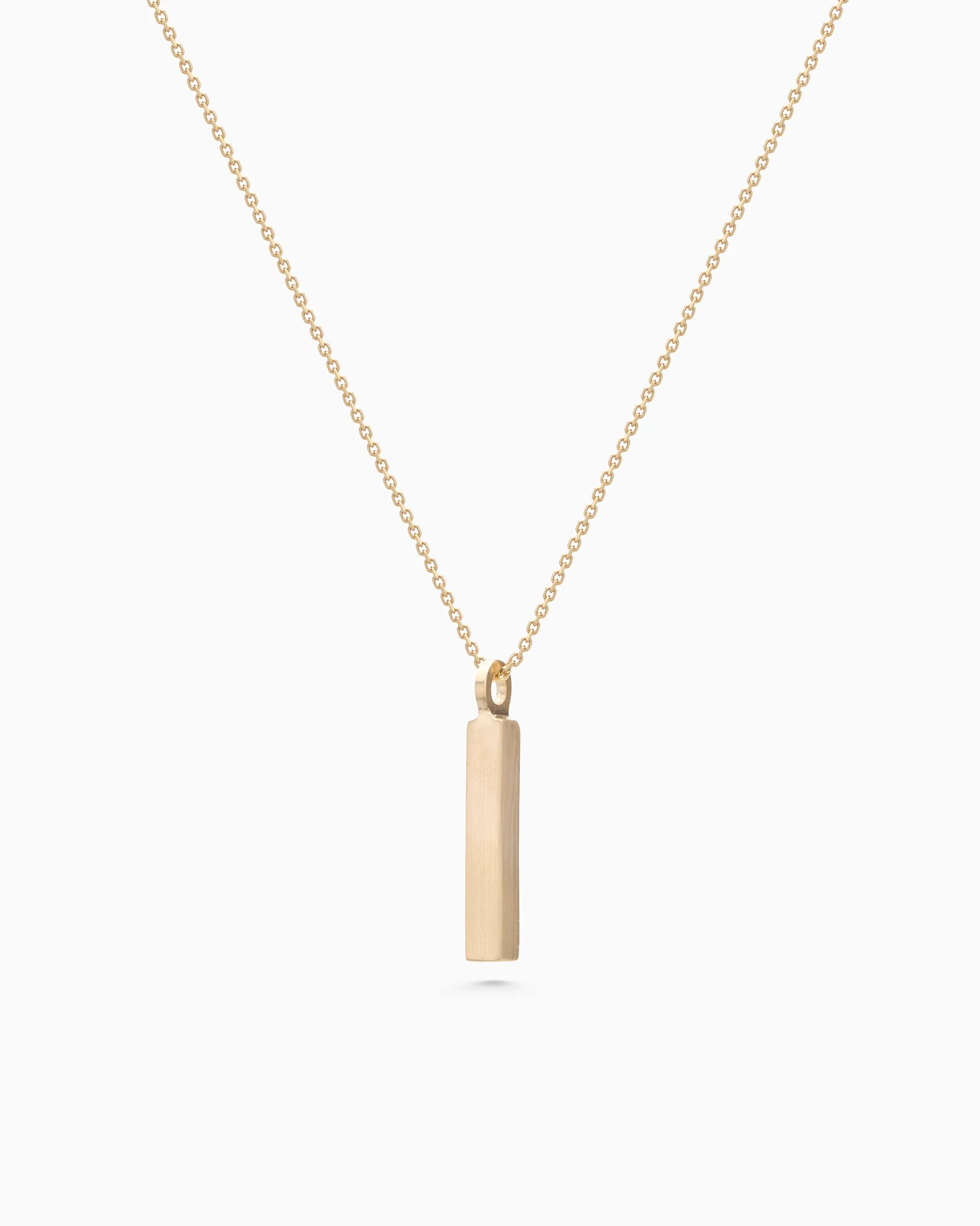 Custom Square Drop Pendant | Yellow Gold