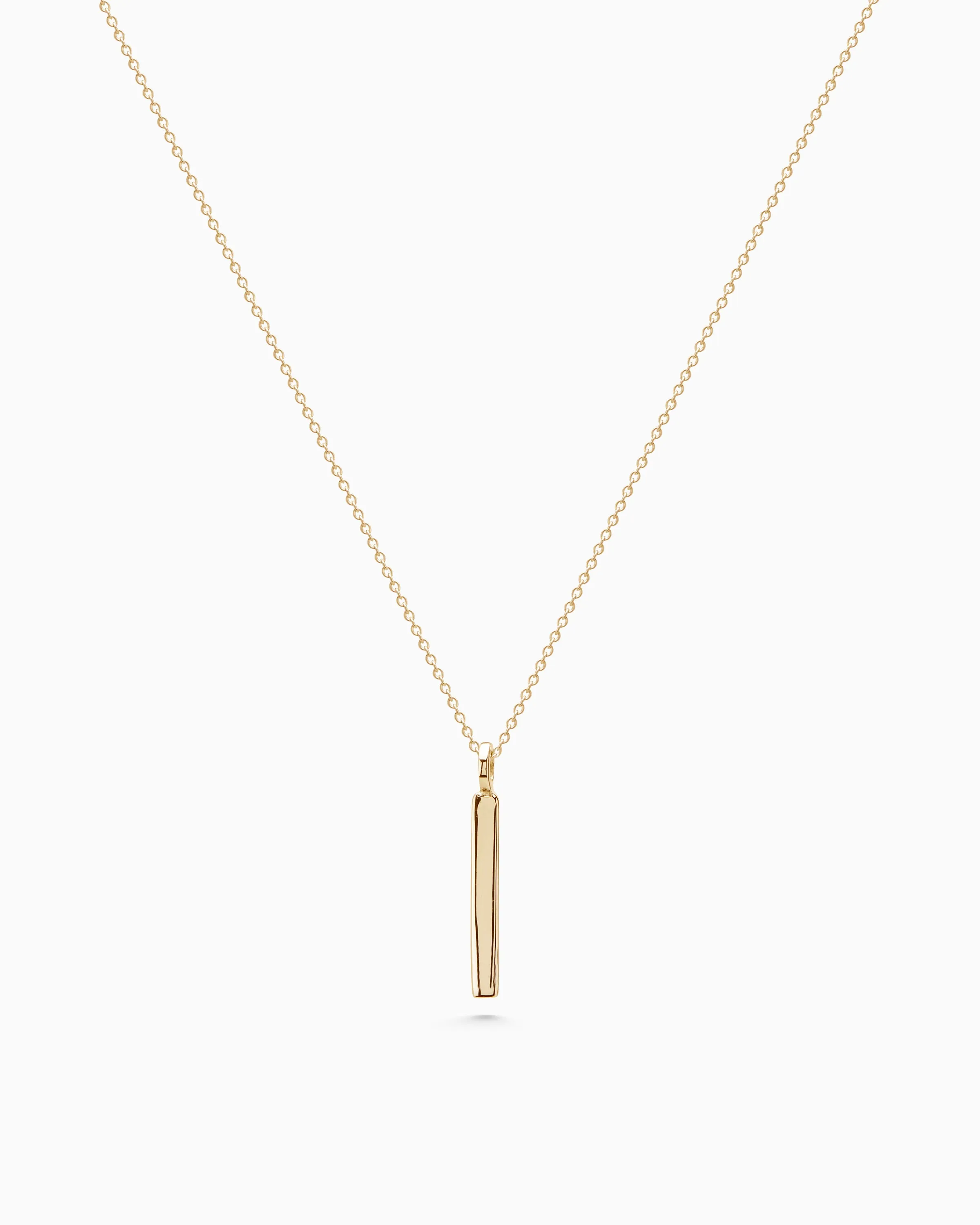 Custom Square Drop Pendant | Yellow Gold