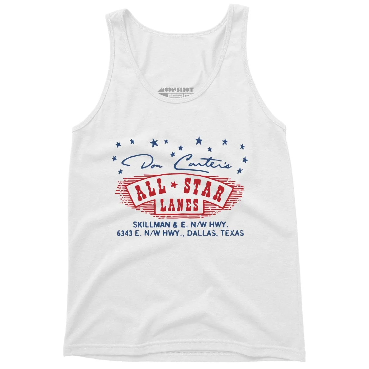 Don Carter's All Star Lanes - Dallas, TX - Vintage Bowling Alley - Unisex Tank Top