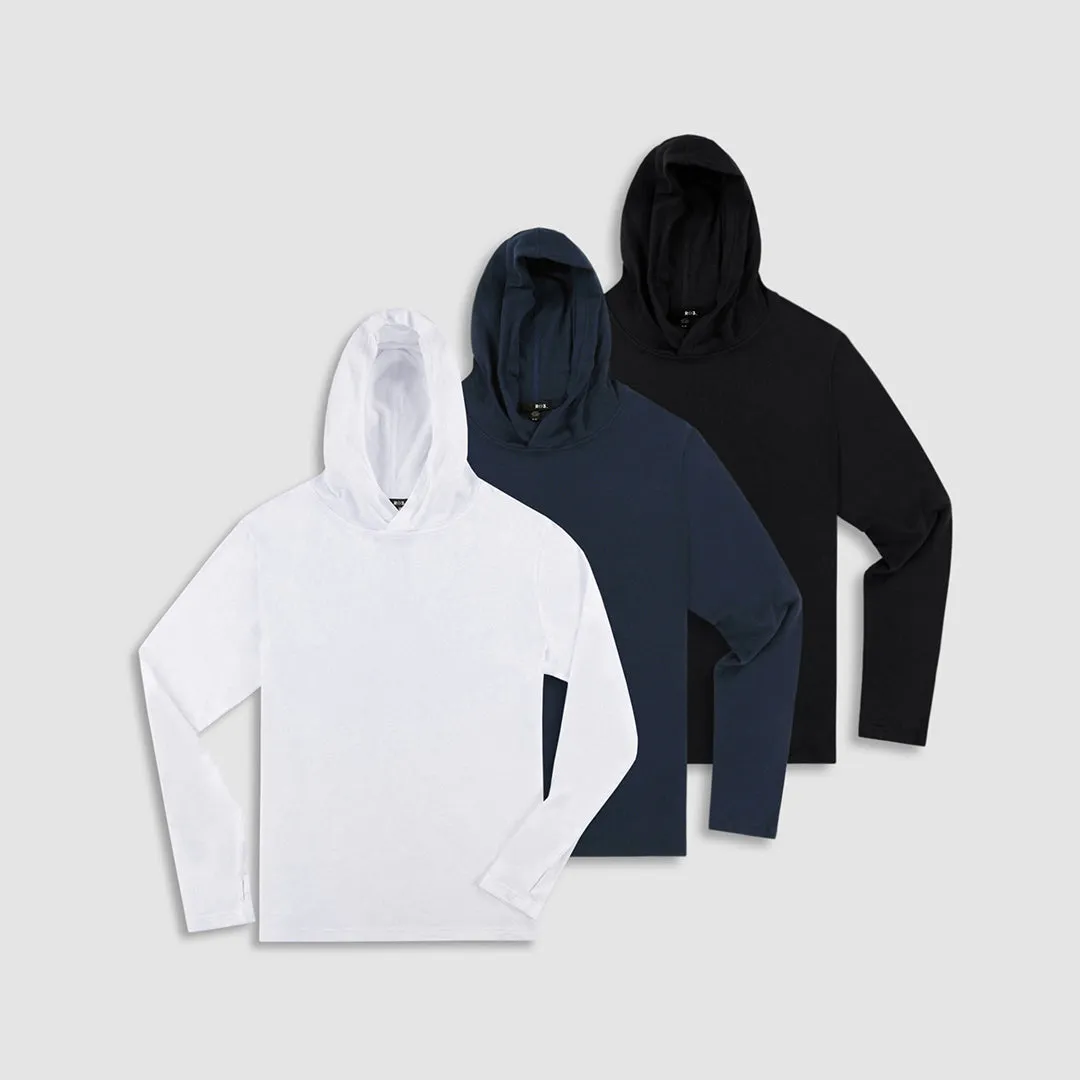 Easy Mesh Hooded T-Shirt Uniform Navy