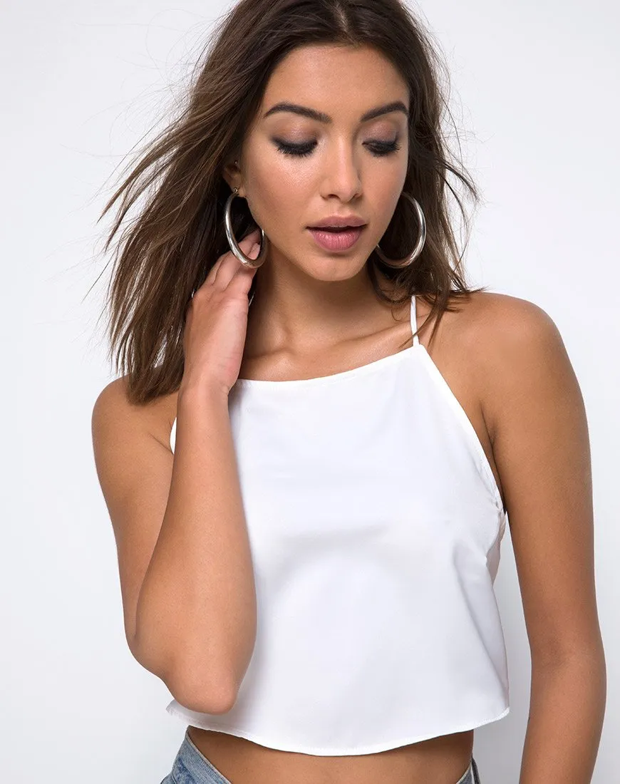 Fair Cami Top in Satin Ivory