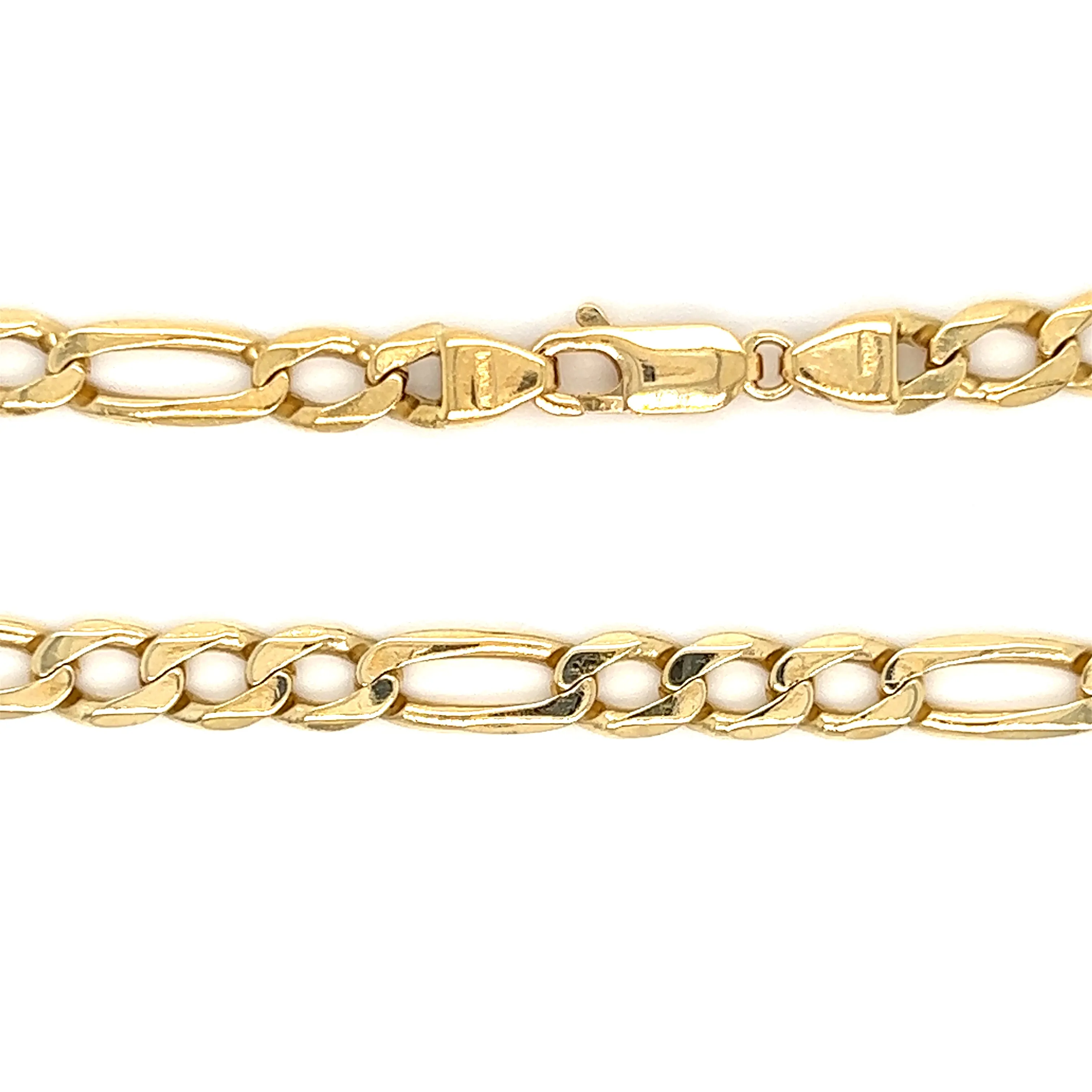 Figaro 5mm Bracelet with 7.5in Length in 14K Yellow Gold