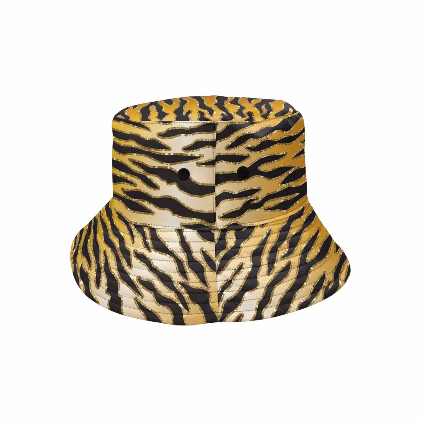 Glitter Gold Animal Print  Unisex Summer Single-Layer Bucket Hat