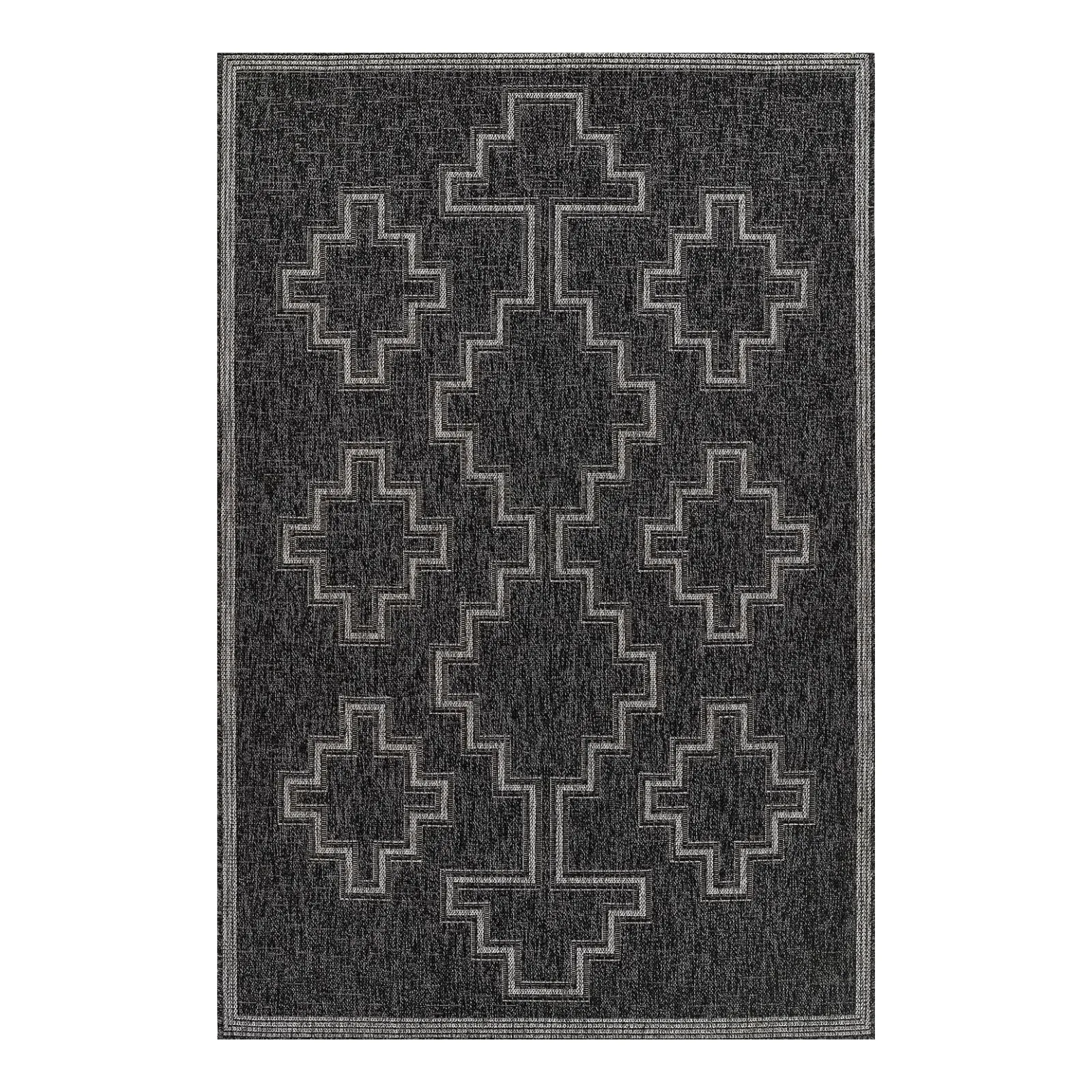 Harbor Black Trellis Outdoor Rug