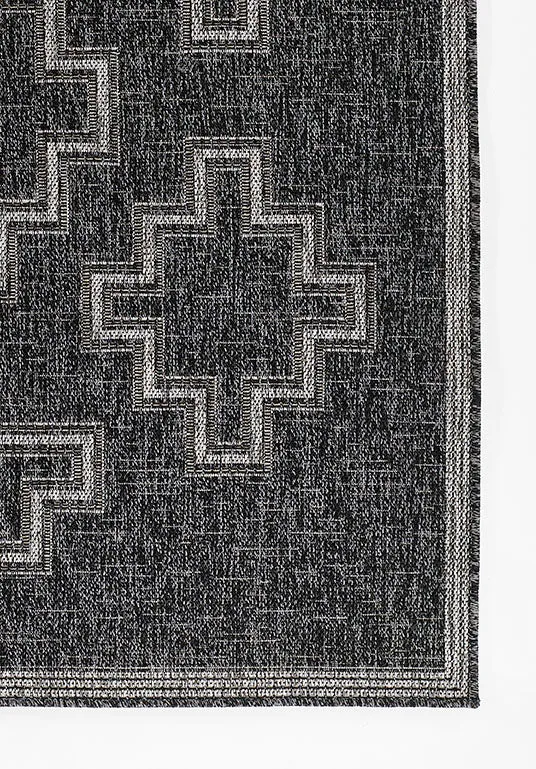 Harbor Black Trellis Outdoor Rug