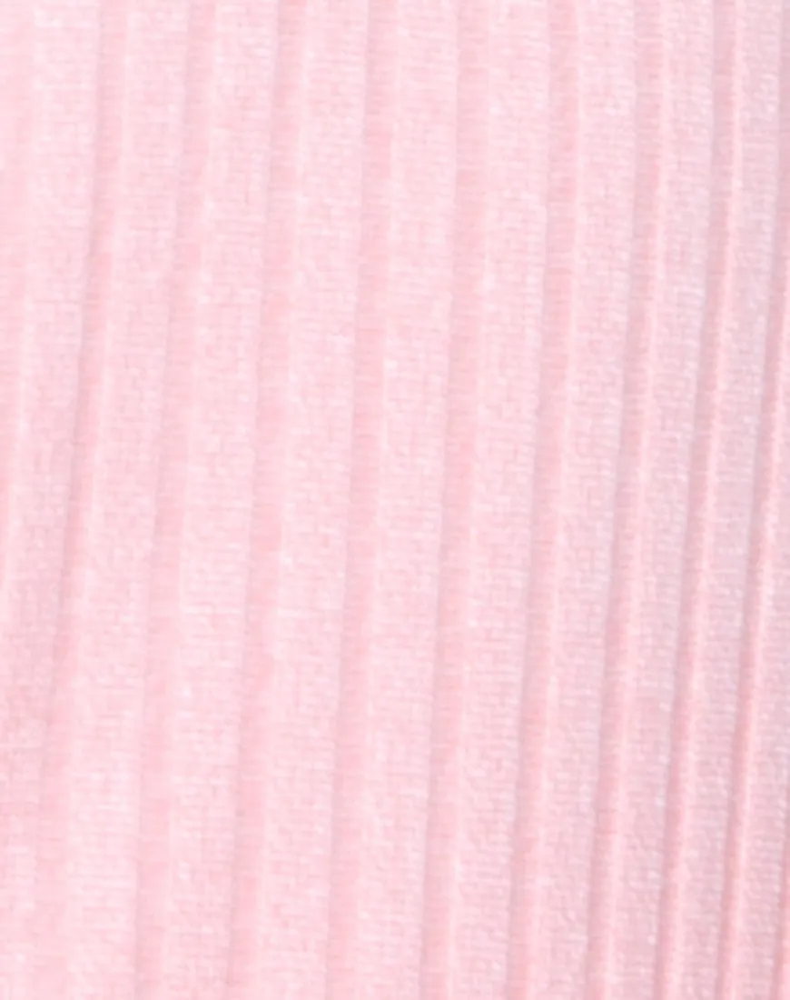 Lucia Bodice in Ribbed Blush