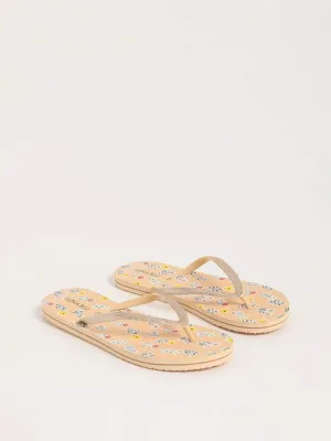 LUNA BLU Peach Floral Flip-Flop