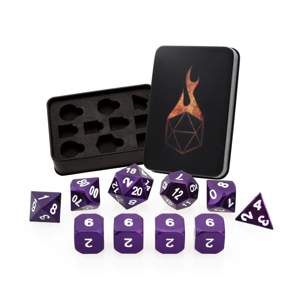 Majesitc Purple Set of 10 Metal Dice