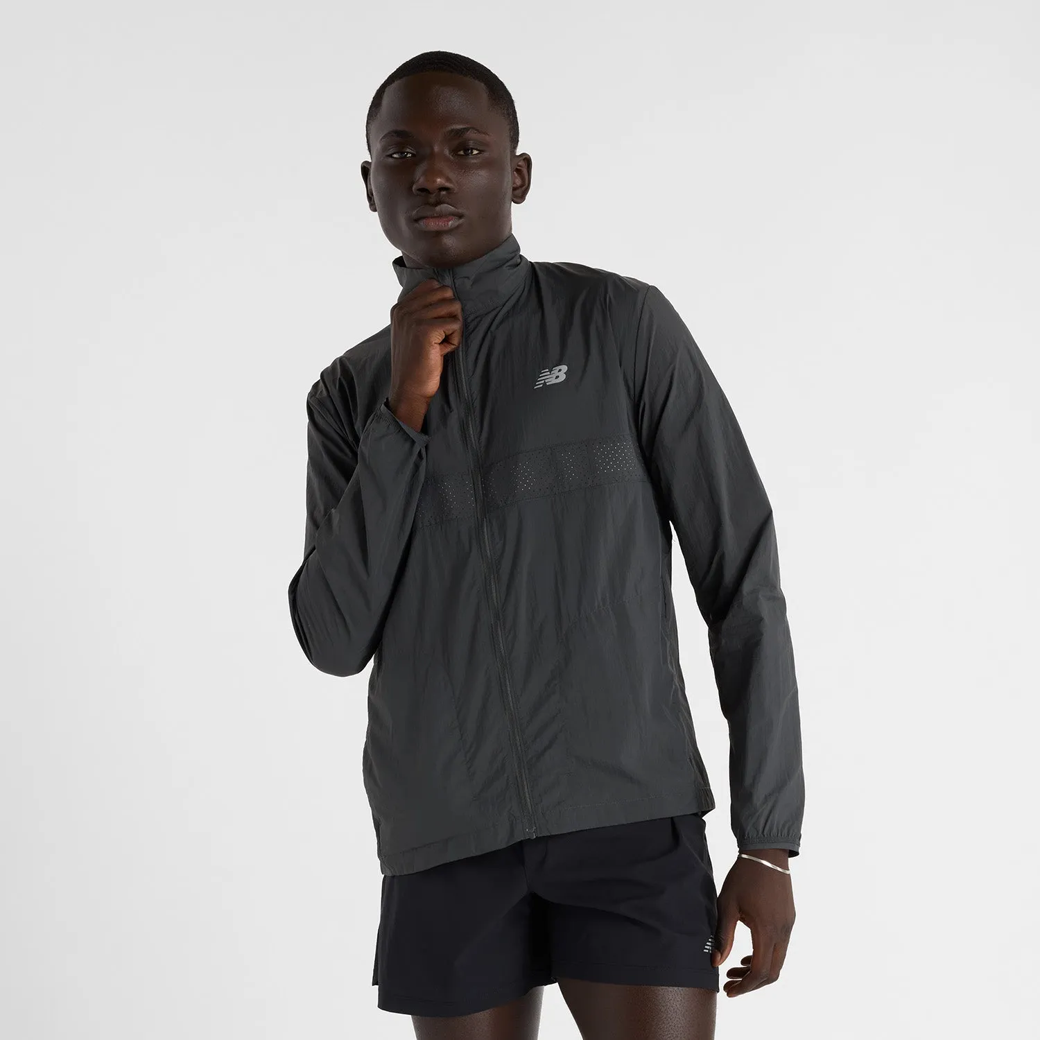 MEN'S ATHLETICS REFLECTIVE PACKABLE JACKET - BLACKTOP