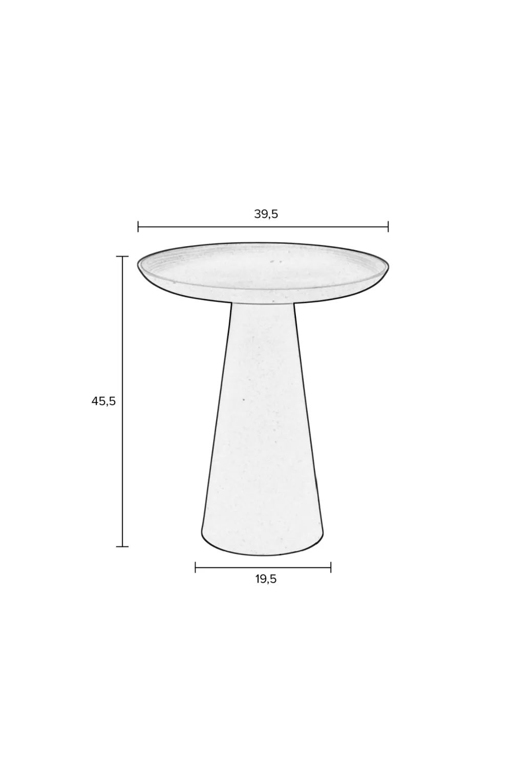 Minimalist Pedestal Side Table L | DF Ringar