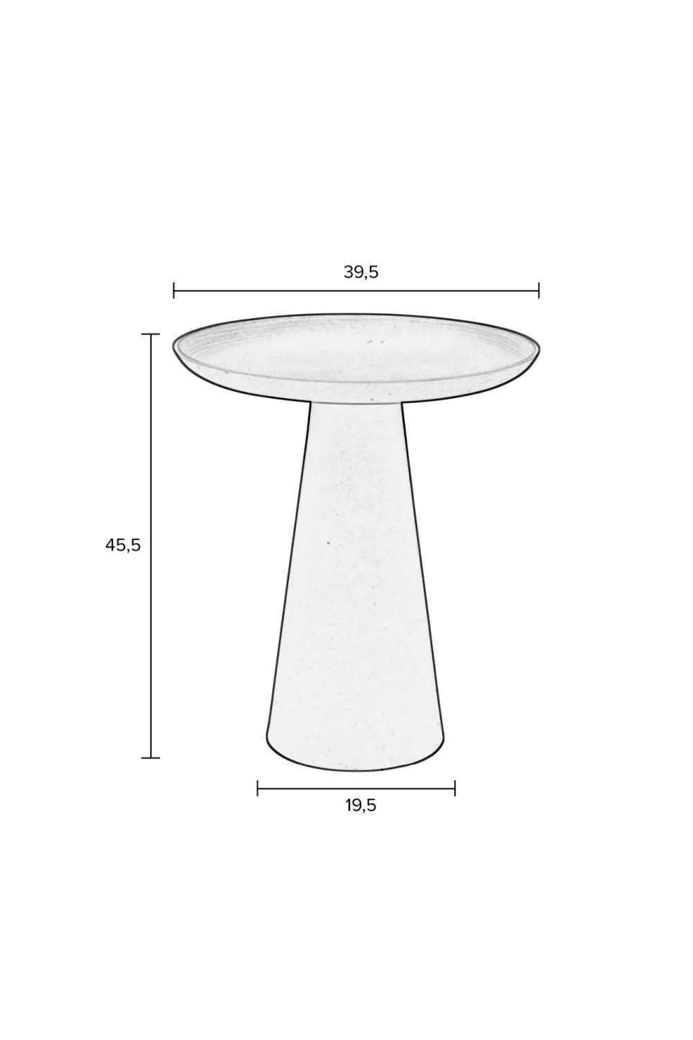 Minimalist Pedestal Side Table L | DF Ringar