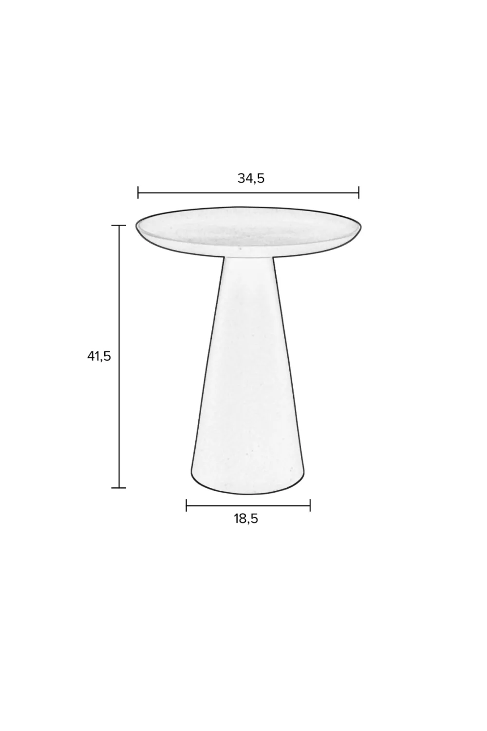 Modern Pedestal Side Table M | DF Ringar