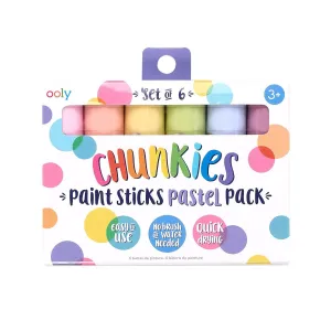 Ooly Chunkies Paint Sticks Set of 6 | Pastel