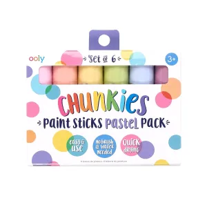 Ooly Chunkies Pastel Paint Sticks - 6 Pack