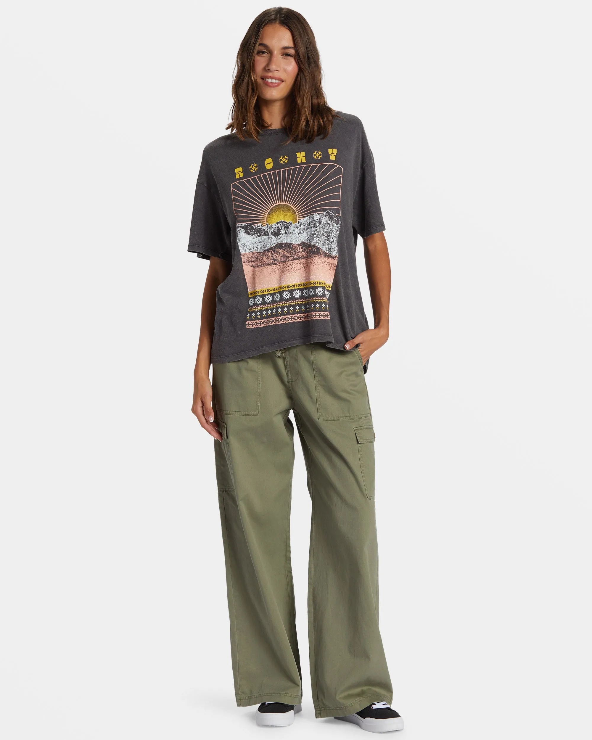 Paradise Peaks Short Sleeve Oversized T-Shirt - Phantom