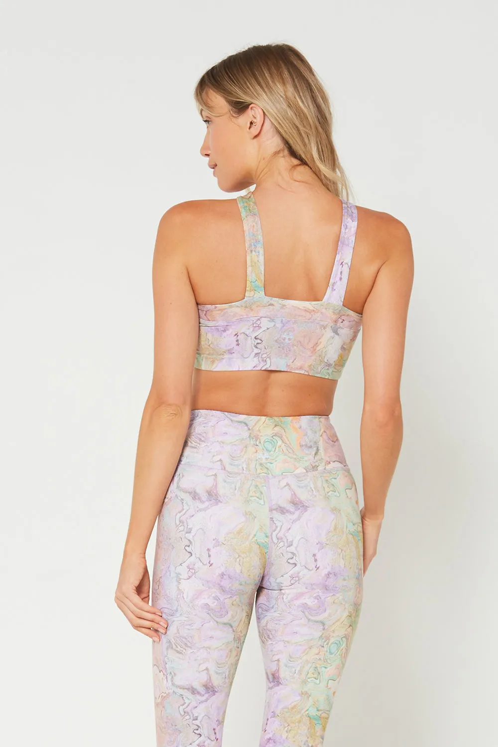 Pastel Marble Cross Over Halter Top