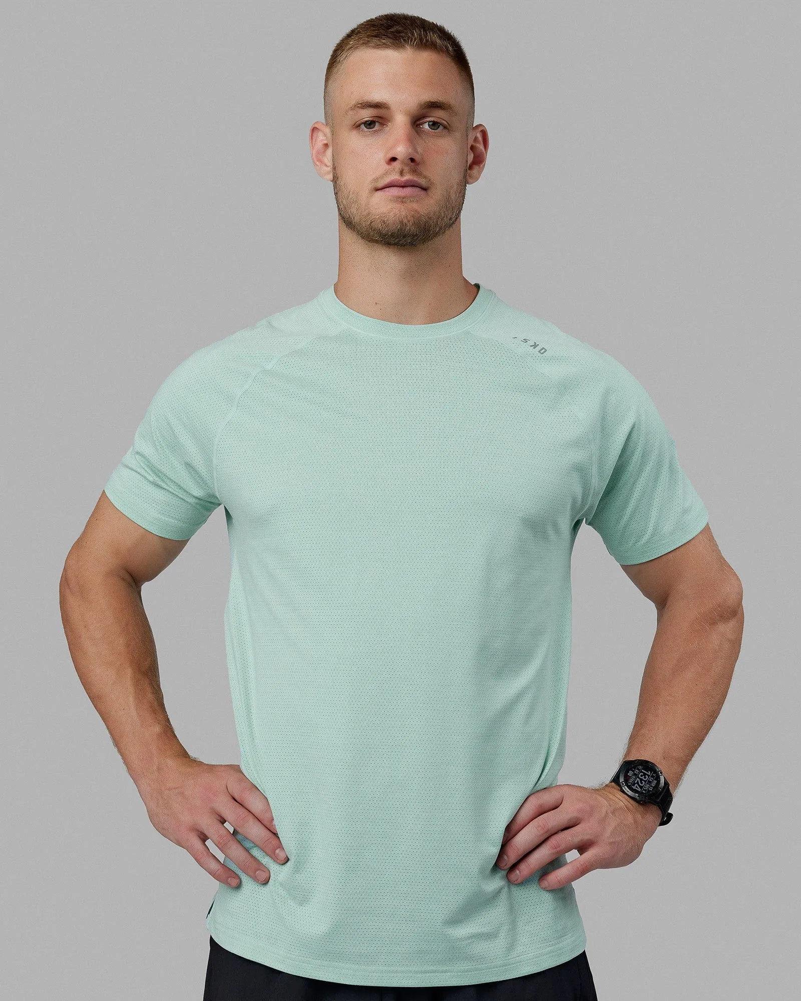 Perform VapourFLX Tee - Pastel Turquoise Marl