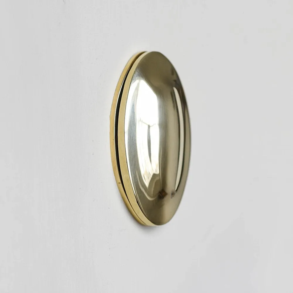 Polished Brass Edwardian Oval Escutcheon