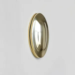 Polished Brass Edwardian Oval Escutcheon