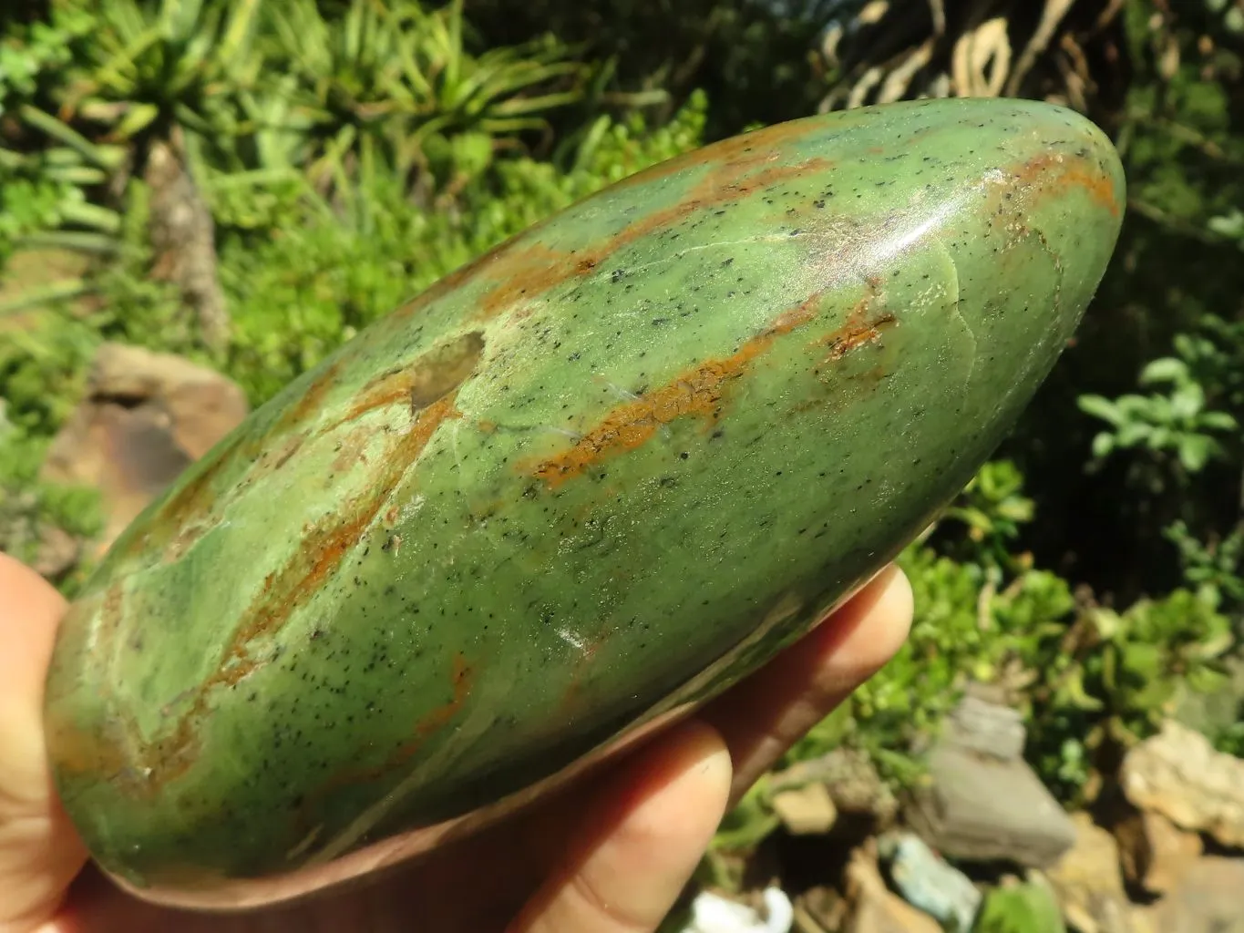 Polished Green Chrysoprase Standing Free Forms  x 2 From Madagascar