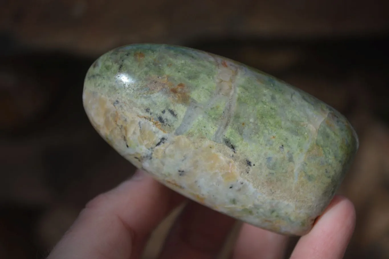 Polished Green Chrysoprase Standing Free Forms  x 6 From Madagascar