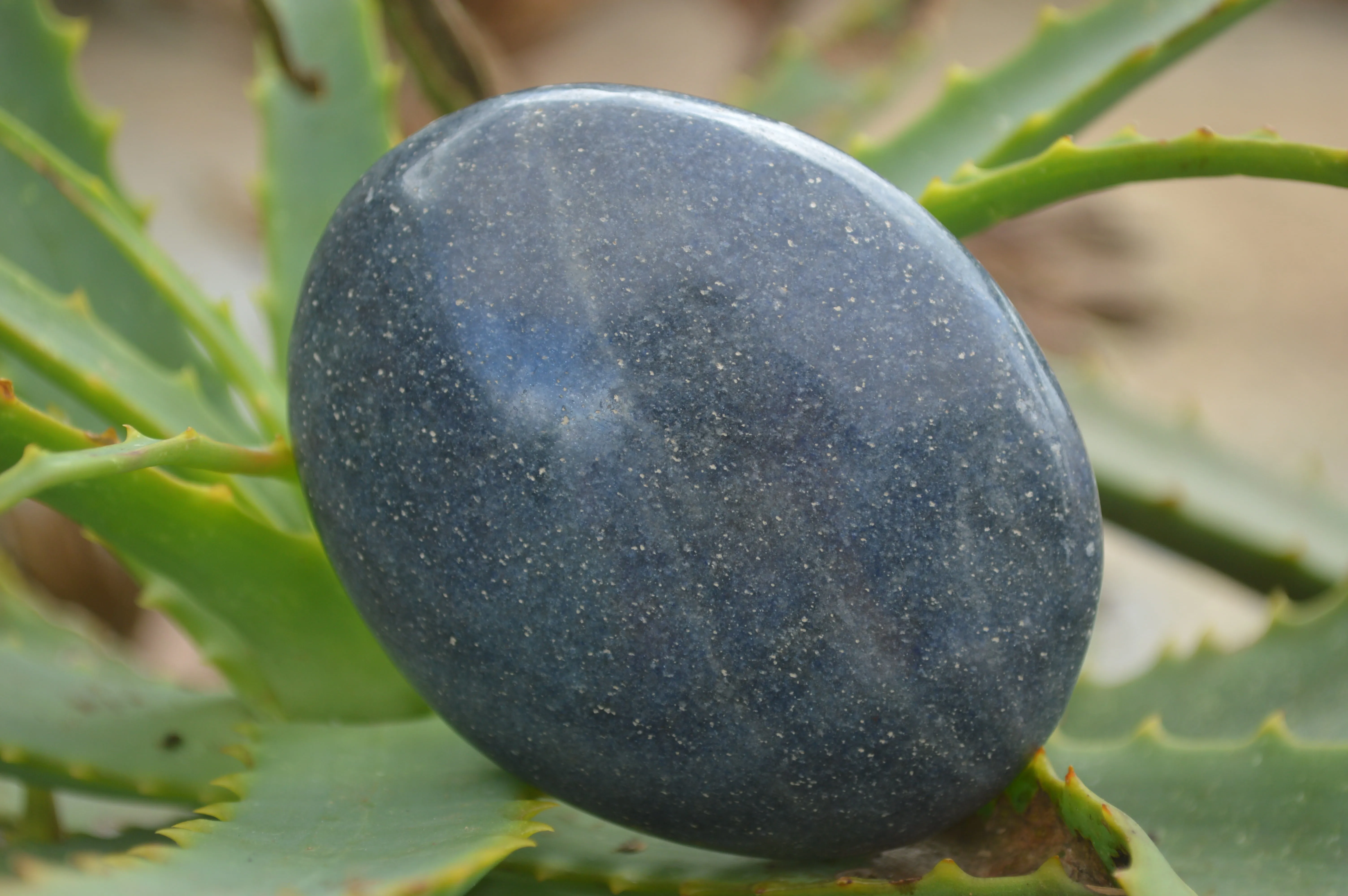 Polished Lazulite Highly Selected Gallets / Palm Stones  - Sold per 1 Kg - From Tulear, Madagascar