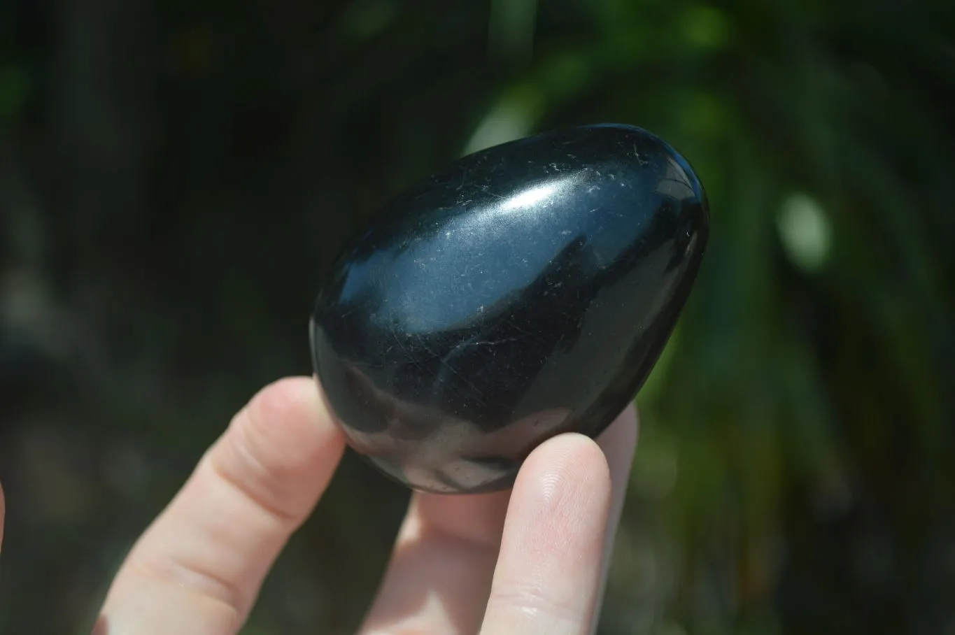 Polished Schorl Black Tourmaline Eggs x 6 From Madagascar