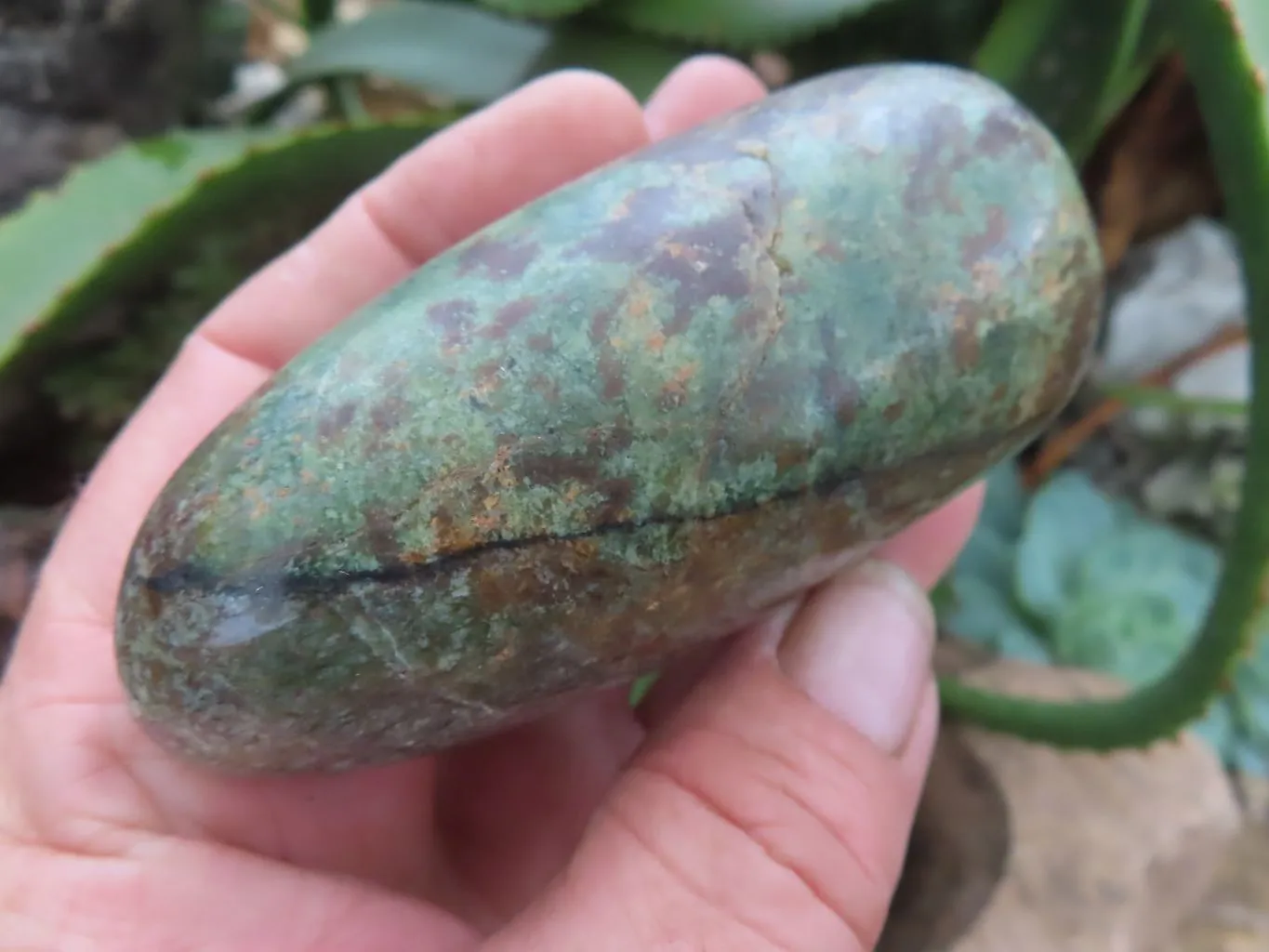 Polished Small Green Chrysoprase Standing Free Forms  x 5 From Madagascar