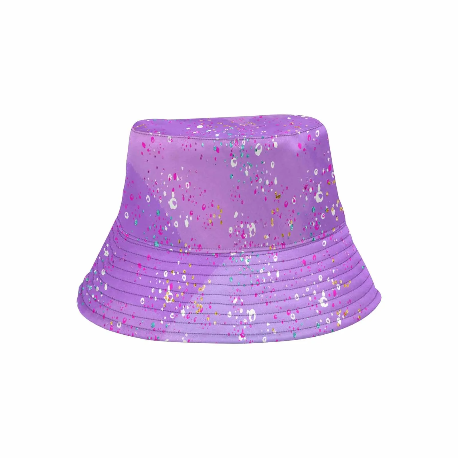 Purple Splash  Unisex Summer Single-Layer Bucket Hat