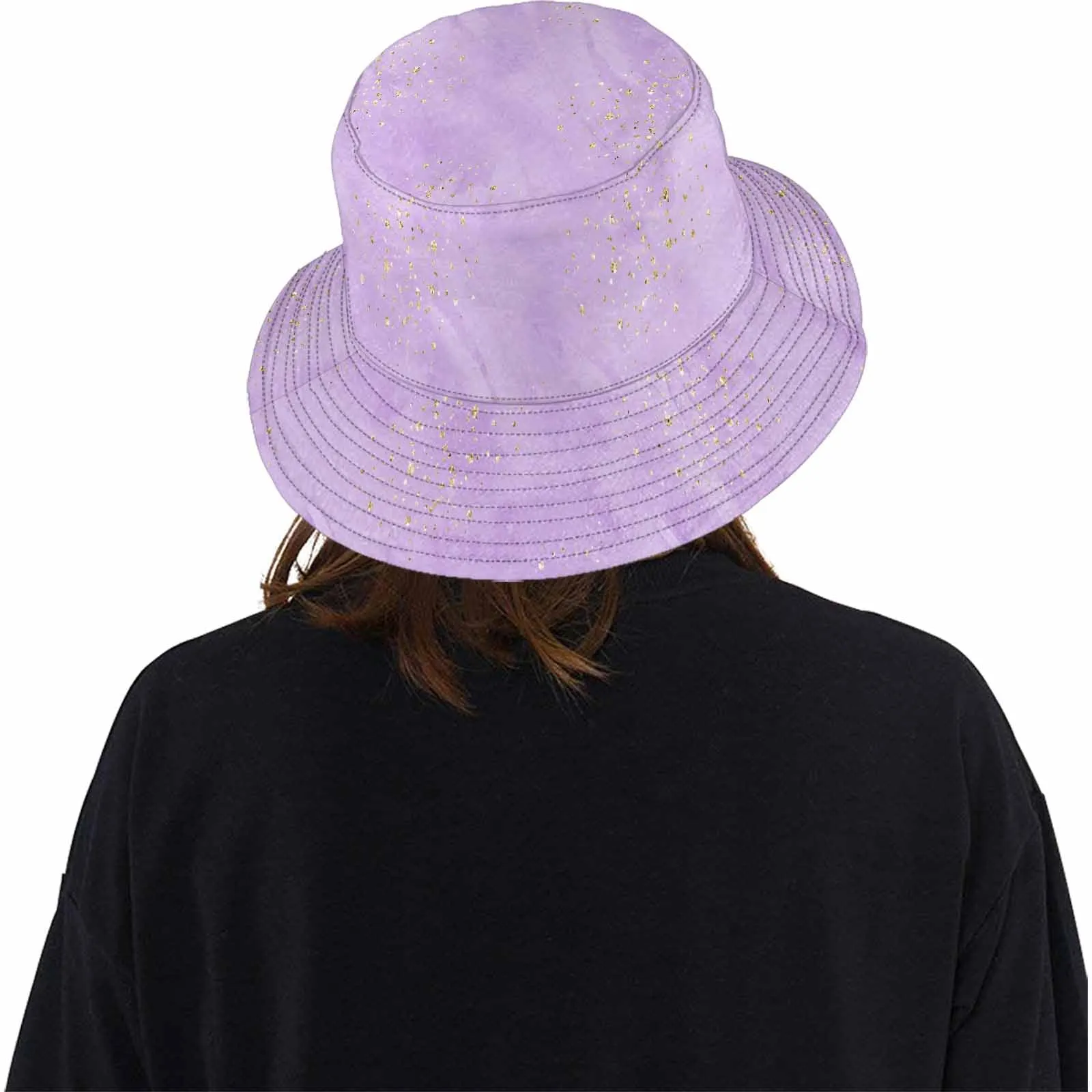 Purple  Unisex Summer Single-Layer Bucket Hat