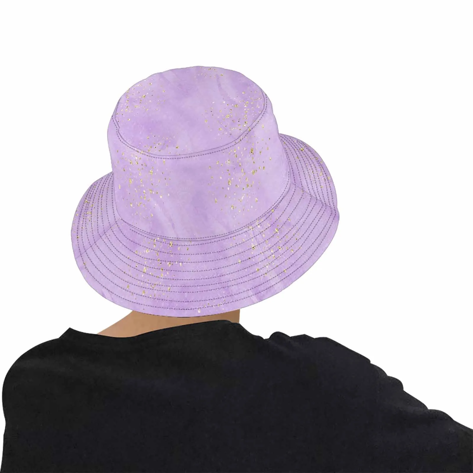 Purple  Unisex Summer Single-Layer Bucket Hat