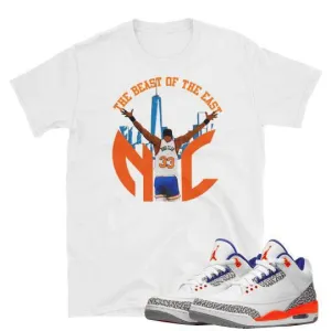 Retro 3 Knicks matching Sneaker tees