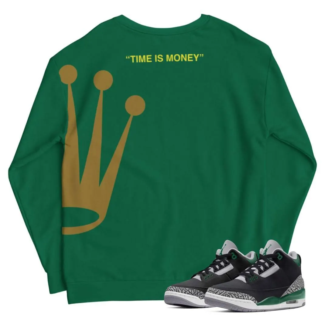 Retro 3 Pine Green matching Fleece