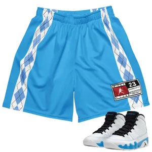 Retro 9 Powder Blue Mesh Shorts